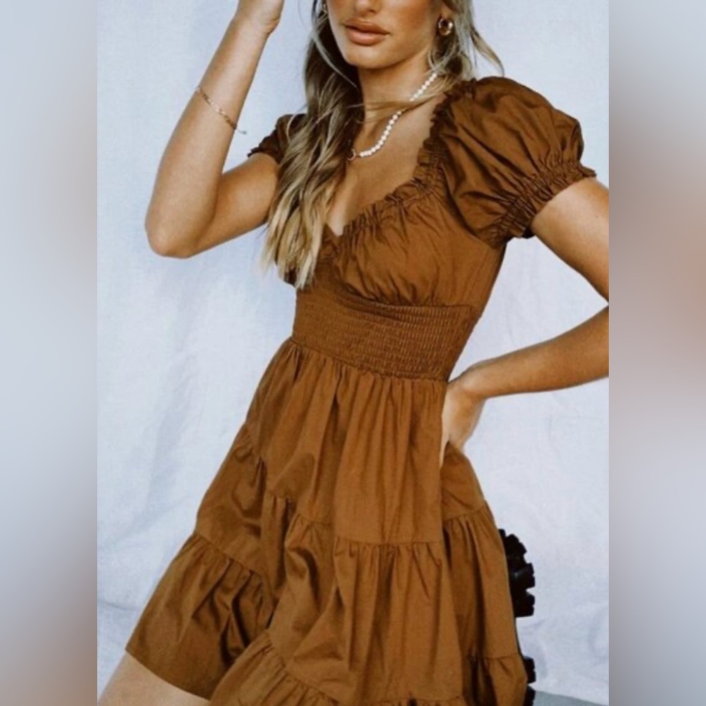 Mable cotton smocked fit & flare dress